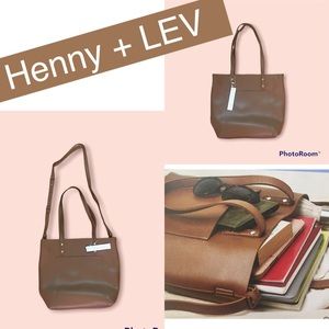 NWT HENNY + LEV EVERYDAY TOTE/ crossbody- vegan “leather”